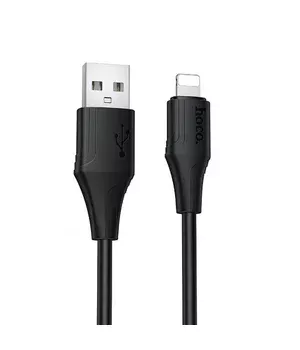 Дата кабель Hoco X124 Bien silicone USB to Lightning 2.4A (1m) Black Дата кабель Hoco X124 Bien silicone USB to Lightning 2.4A (1m) Black