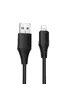 Дата кабель Hoco X124 Bien silicone USB to Lightning 2.4A (1m) Black