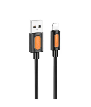 Дата кабель Borofone BX114 Structure USB to Lightning 2.4A (1m) Black Дата кабель Borofone BX114 Structure USB to Lightning 2.4A (1m) Black