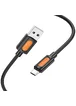 Дата кабель Borofone BX114 Structure USB to MicroUSB 2.4A (1m) Black