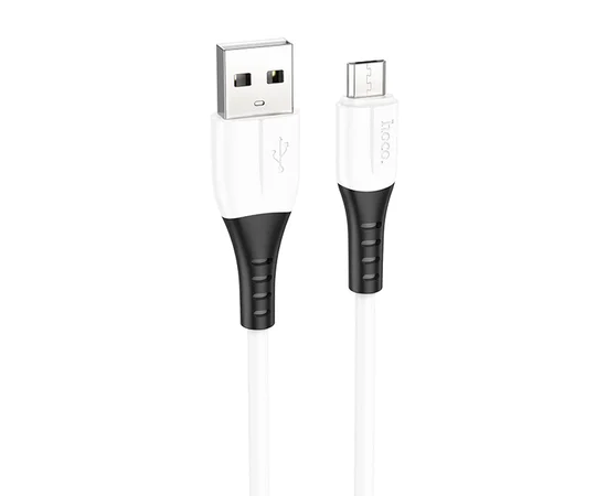 Дата кабель Hoco X82 Silicone USB to MicroUSB (1m) White