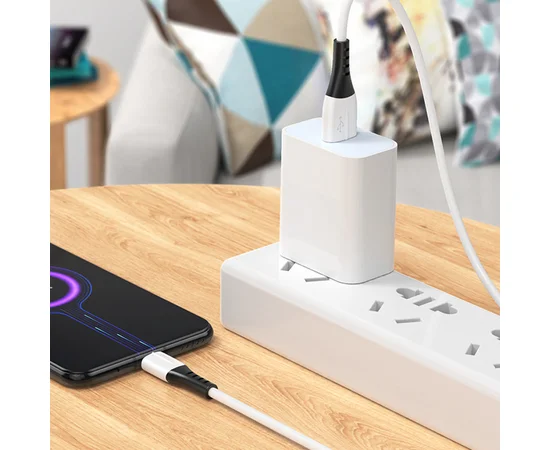 Дата кабель Hoco X82 Silicone USB to MicroUSB (1m) White