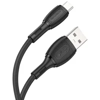Дата кабель Borofone BX86 Advantage USB to MicroUSB 2.4A (1m) Black