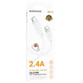 Дата кабель Borofone BX115 Lotto USB to MicroUSB 2.4A (1m) White