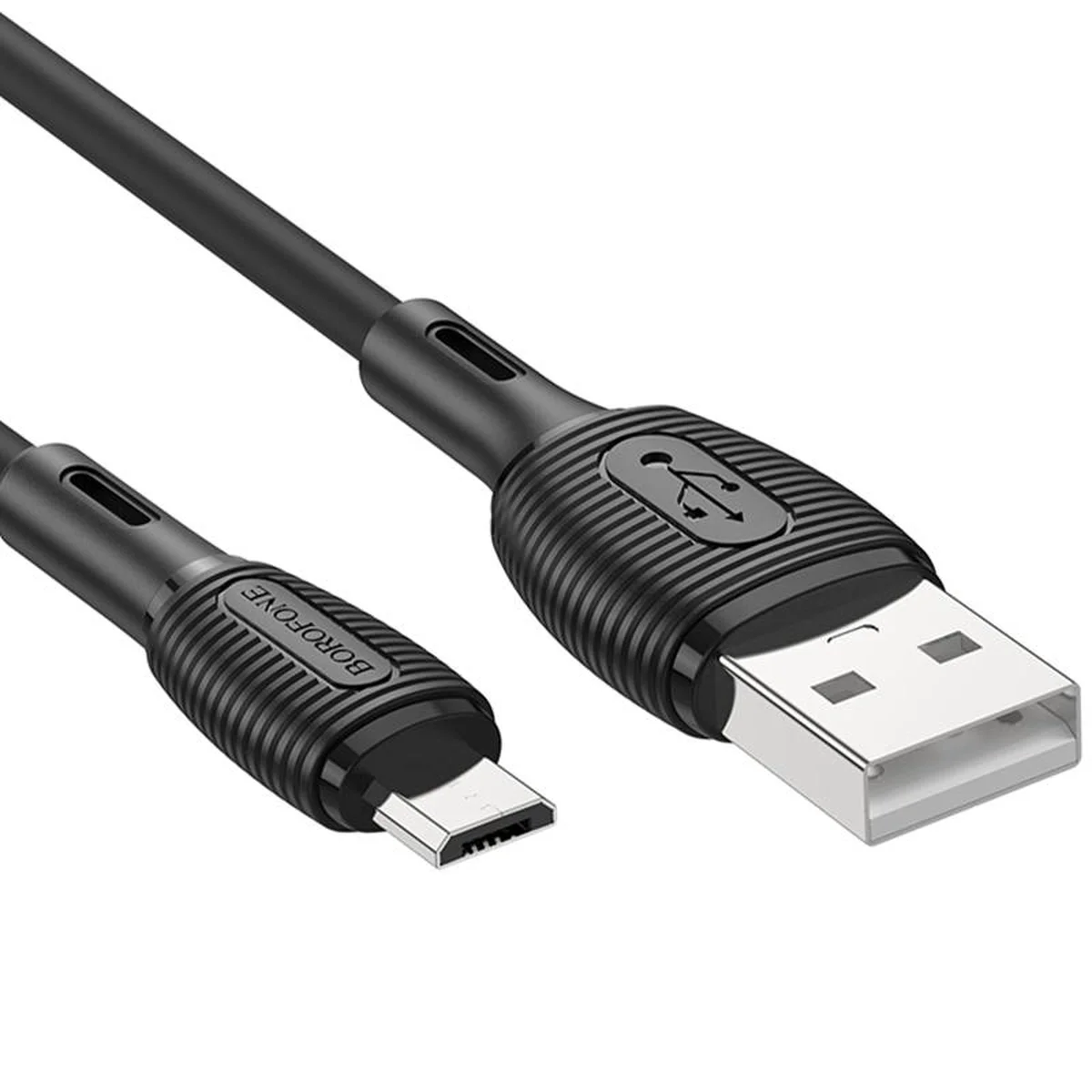 Дата кабель Borofone BX86 Advantage USB to MicroUSB 2.4A (1m) Black