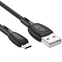 Дата кабель Borofone BX86 Advantage USB to MicroUSB 2.4A (1m) Black