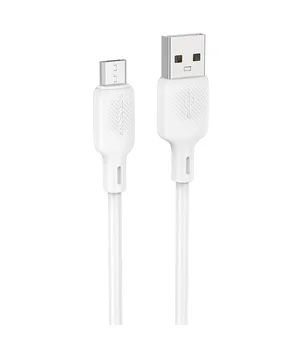 Дата кабель Borofone BX113 Lenny USB to MicroUSB 2.4A (1m) White