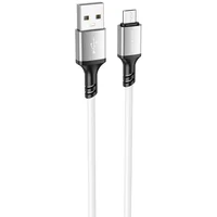 Дата кабель Borofone BX83 Famous USB to MicroUSB 2.4A (1m) White