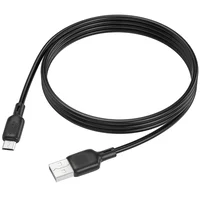 Дата кабель Borofone BX113 Lenny USB to MicroUSB 2.4A (1m) Black