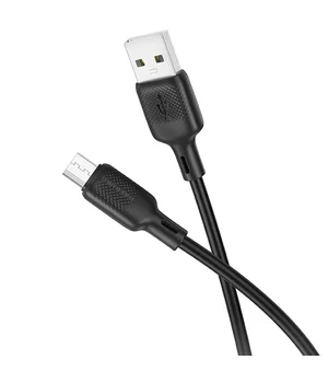 Дата кабель Borofone BX113 Lenny USB to MicroUSB 2.4A (2m) Black