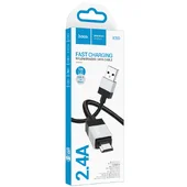 Дата кабель Hoco X110 Honorific USB to MicroUSB 2.4A (1m) Black