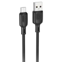 Дата кабель Borofone BX113 Lenny USB to MicroUSB 2.4A (2m) Black