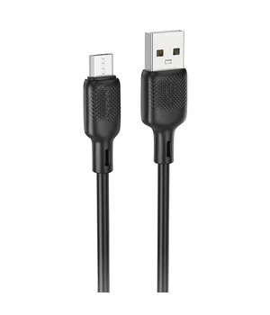 Дата кабель Borofone BX113 Lenny USB to MicroUSB 2.4A (2m) Black