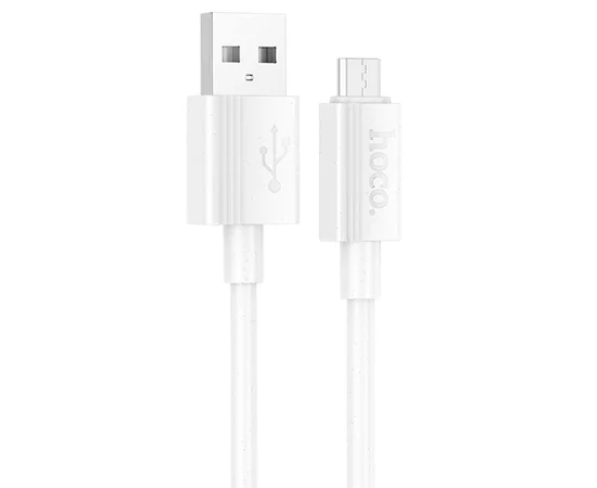 Дата кабель Hoco X107 USB to MicroUSB 2.4A (1m) White