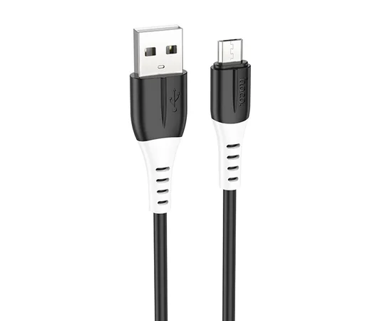 Дата кабель Hoco X82 Silicone USB to MicroUSB (1m) Black