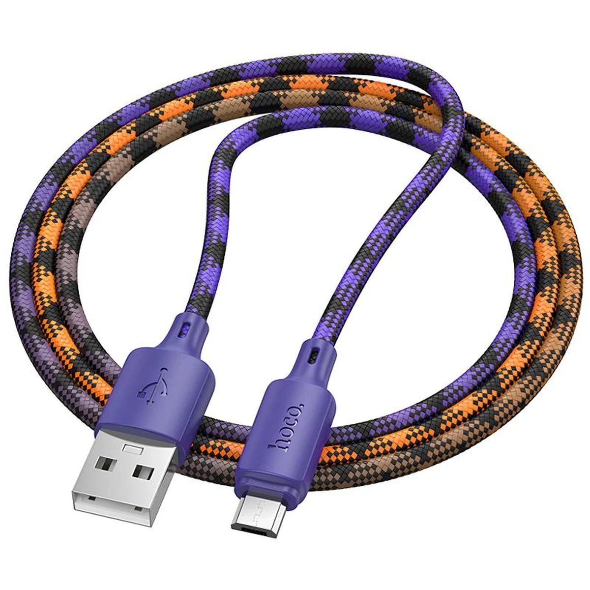Дата кабель Hoco X116 Meridian USB to MicroUSB 2.4A (1m) Gradient Purple Mix