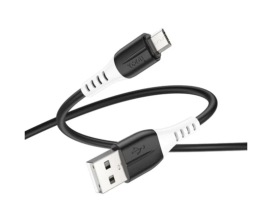 Дата кабель Hoco X82 Silicone USB to MicroUSB (1m) Black