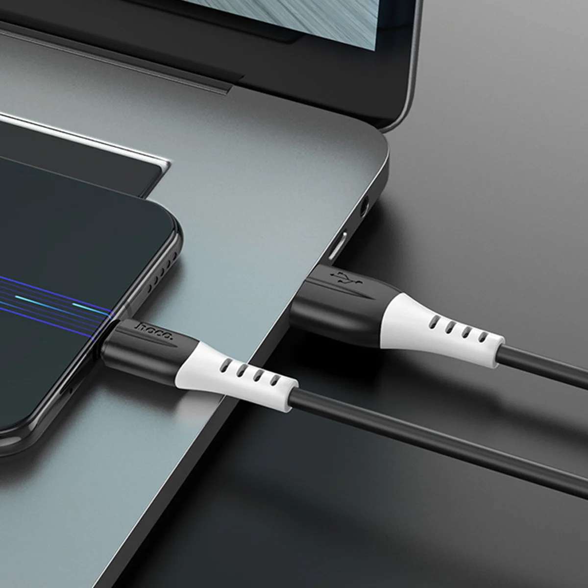 Дата кабель Hoco X82 Silicone USB to MicroUSB (1m) Black