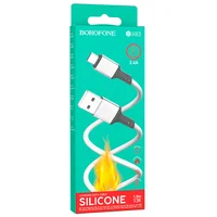 Дата кабель Borofone BX83 Famous USB to MicroUSB 2.4A (1m) White