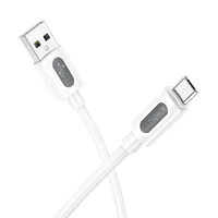 Дата кабель Borofone BX114 Structure USB to MicroUSB 2.4A (1m) White