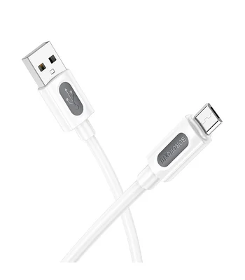 Дата кабель Borofone BX114 Structure USB to MicroUSB 2.4A (1m) White