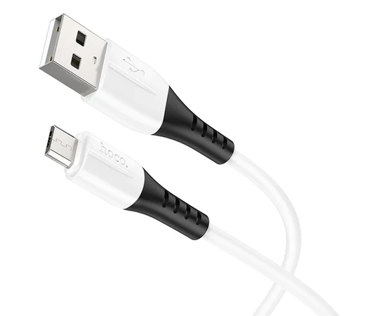 Дата кабель Hoco X82 Silicone USB to MicroUSB (1m) White