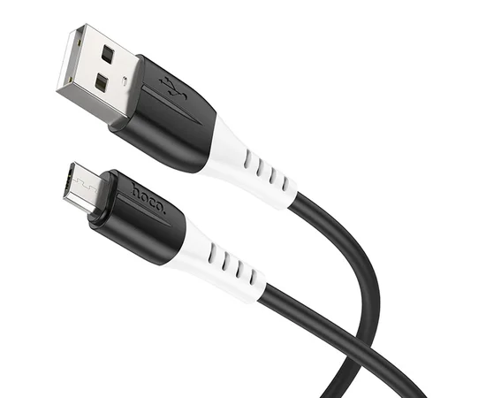 Дата кабель Hoco X82 Silicone USB to MicroUSB (1m) Black