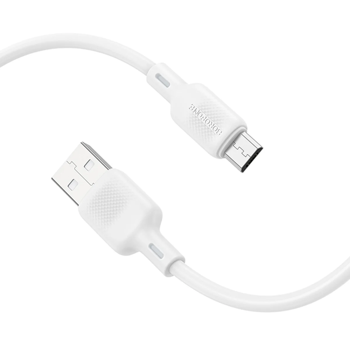 Дата кабель Borofone BX113 Lenny USB to MicroUSB 2.4A (1m) White