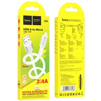 Дата кабель Hoco X85 Strength USB to MicroUSB (1m) White