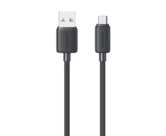 Дата кабель Usams US-SJ690 Striped KY Ser. USB to MicroUSB 2A (1m) Black
