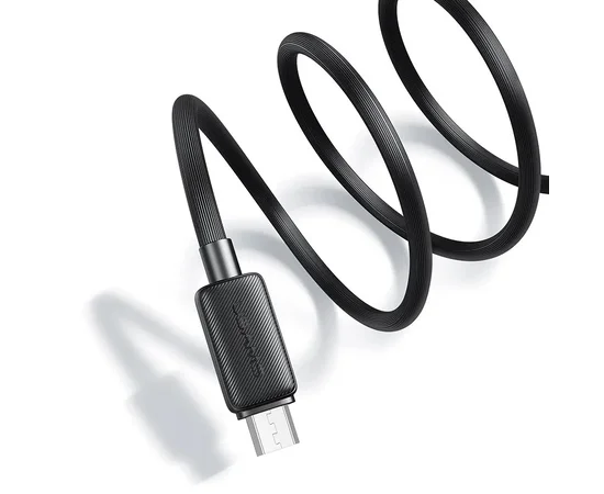 Дата кабель Usams US-SJ690 Striped KY Ser. USB to MicroUSB 2A (1m) Black