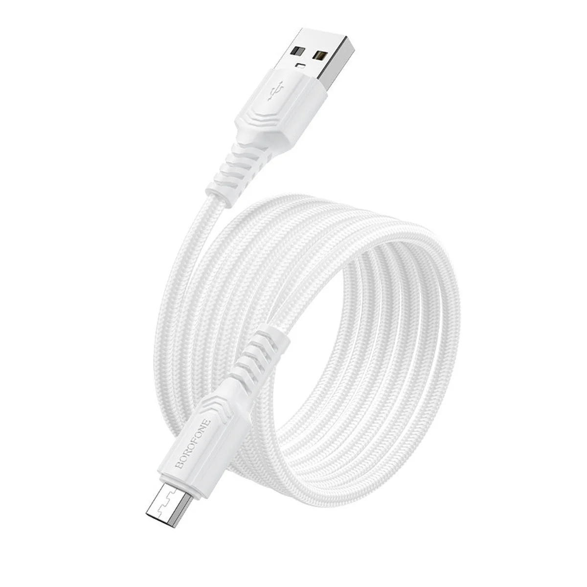 Дата кабель Borofone BX116 Certain USB to MicroUSB 2.4A (1m) White