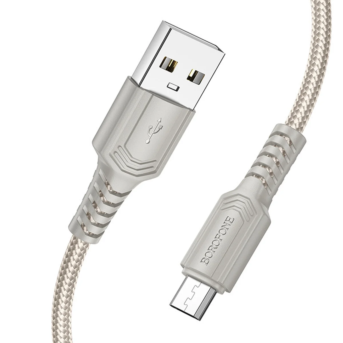 Дата кабель Borofone BX116 Certain USB to MicroUSB 2.4A (1m) Gray