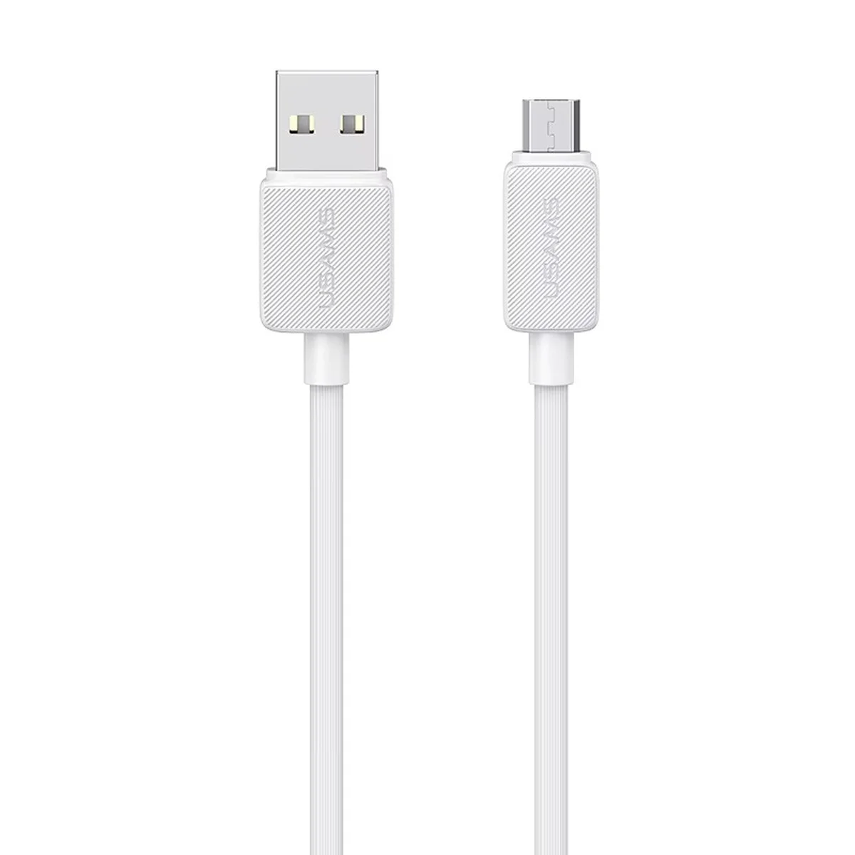 Дата кабель Usams US-SJ690 Striped KY Ser. USB to MicroUSB 2A (1m) White