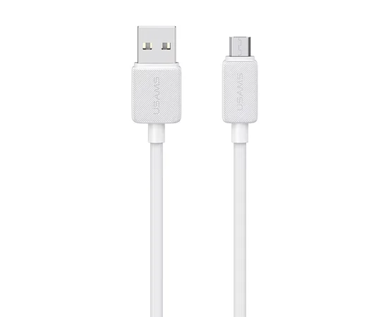 Дата кабель Usams US-SJ690 Striped KY Ser. USB to MicroUSB 2A (1m) White