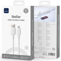 Дата кабель WIWU C086 Stellar USB to MicroUSB 2.1A (1m) White