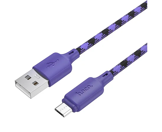 Дата кабель Hoco X116 Meridian USB to MicroUSB 2.4A (1m) Gradient Purple Mix