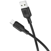 Дата кабель Borofone BX113 Lenny USB to MicroUSB 2.4A (1m) Black
