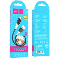 Дата кабель Hoco X82 Silicone USB to MicroUSB (1m) Black