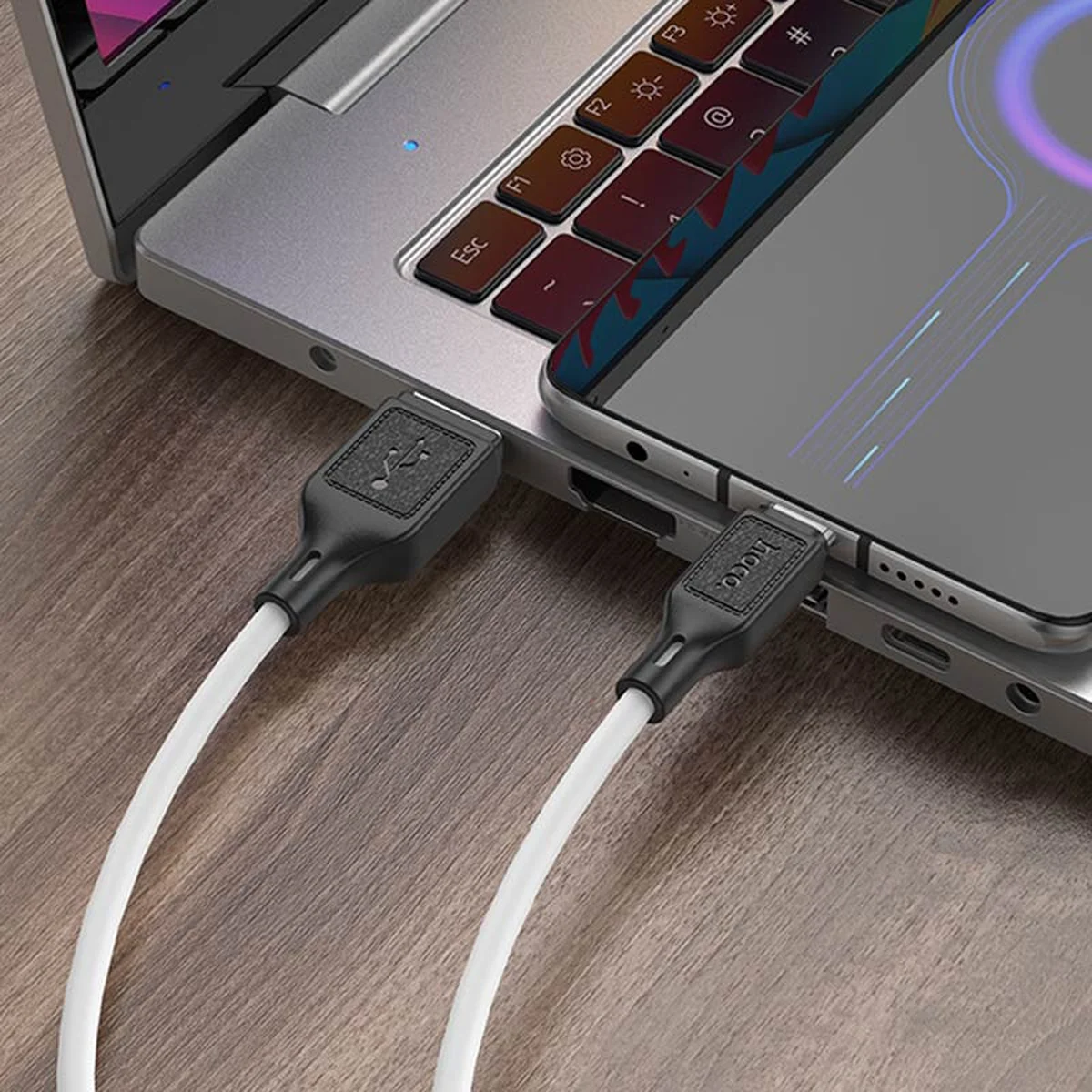 Дата кабель Hoco X90 Cool silicone USB to MicroUSB (1m) White