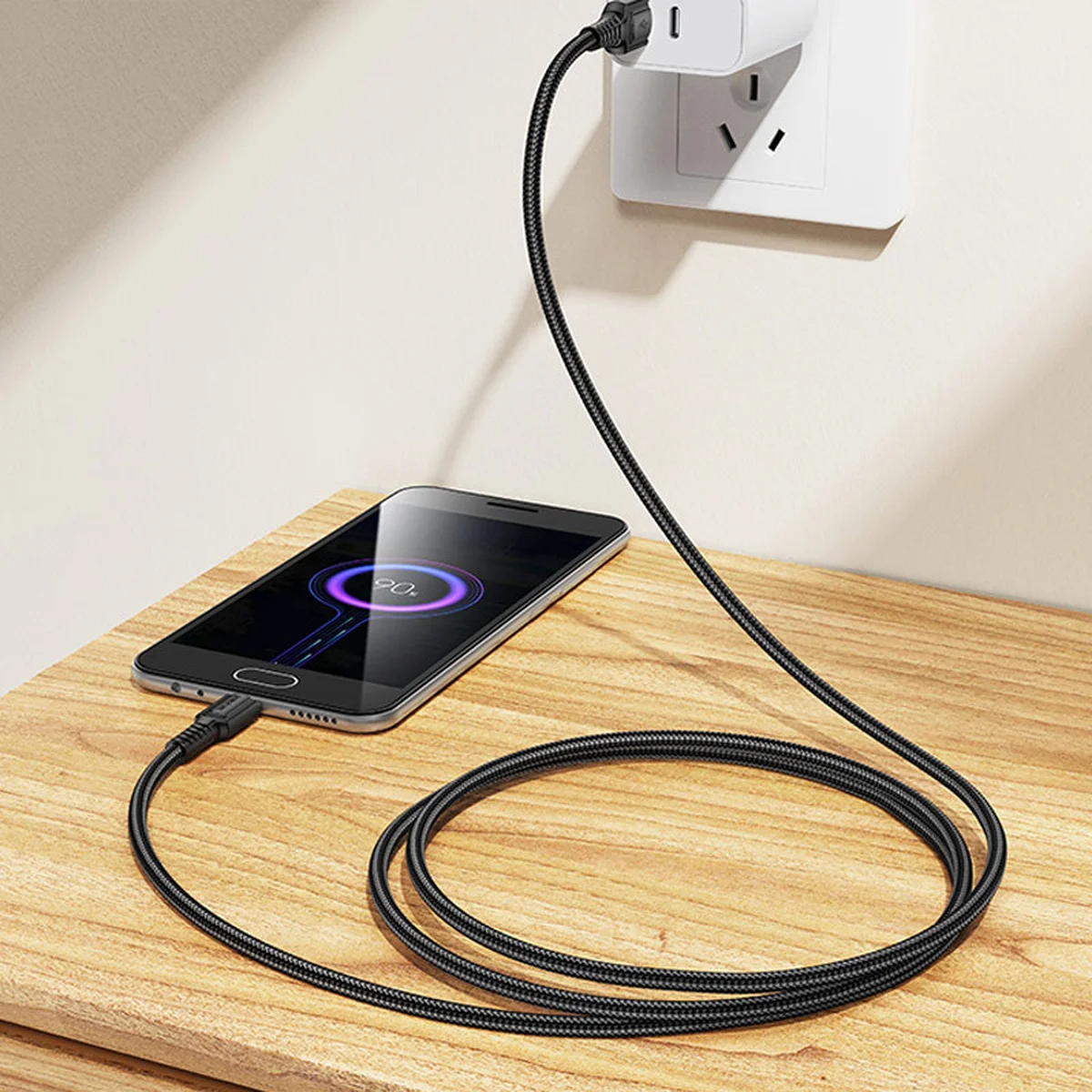 Дата кабель Borofone BX116 Certain USB to MicroUSB 2.4A (1m) Black