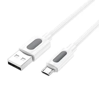 Дата кабель Borofone BX114 Structure USB to MicroUSB 2.4A (1m) White