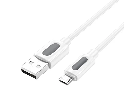Дата кабель Borofone BX114 Structure USB to MicroUSB 2.4A (1m) White