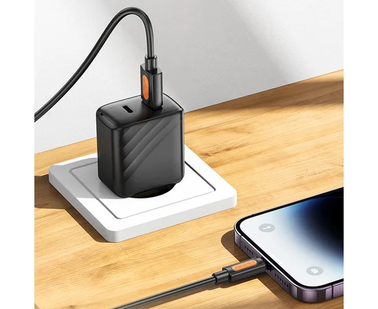 Дата кабель Borofone BX114 Structure USB to MicroUSB 2.4A (1m) Black