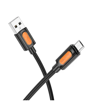 Дата кабель Borofone BX114 Structure USB to MicroUSB 2.4A (1m) Black