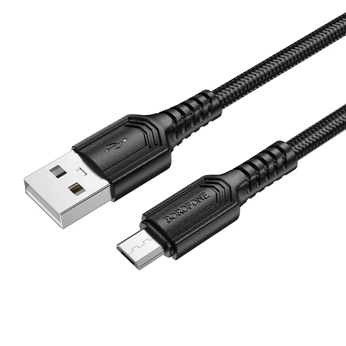 Дата кабель Borofone BX116 Certain USB to MicroUSB 2.4A (1m) Black