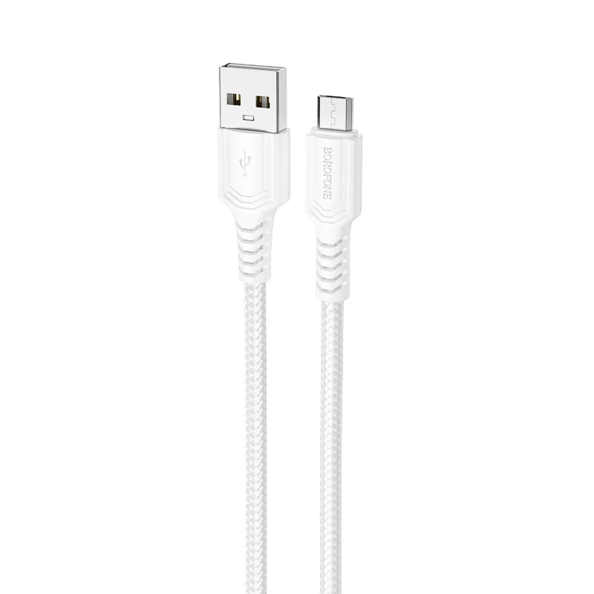 Дата кабель Borofone BX116 Certain USB to MicroUSB 2.4A (1m) White