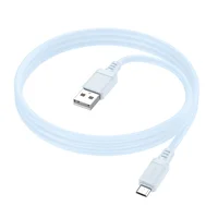 Дата кабель Borofone BX115 Lotto USB to MicroUSB 2.4A (1m) Blue