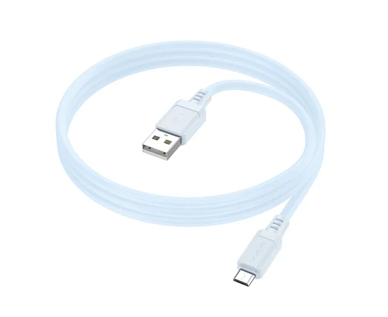 Дата кабель Borofone BX115 Lotto USB to MicroUSB 2.4A (1m) Blue