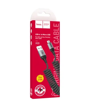 Дата кабель Hoco X121 Nuevo USB to MicroUSB 2.4A (1.5m) Black